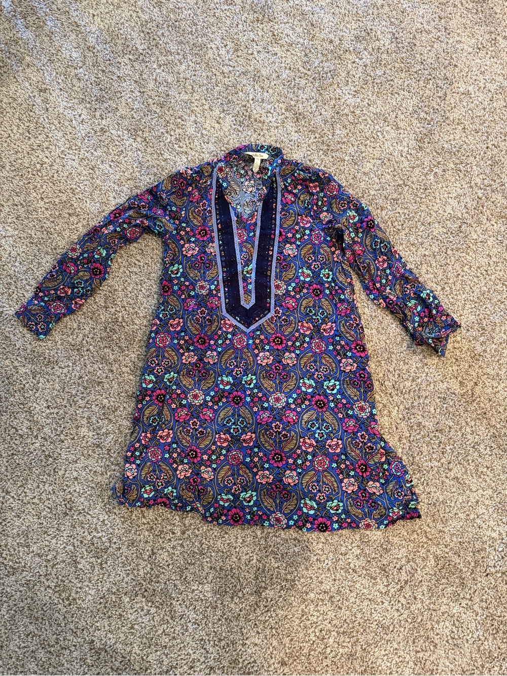 Matilda Jane Blue & Pink Paisley Floral Tunic Dress